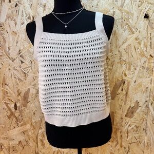 Universal Thread - Cream Knit Tank Top - Coastal - Neutral - Basic - Size M